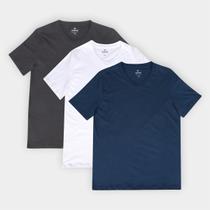 Kit Camiseta Hering C/ 3 Peças Masculina Kit Camiseta Hering C/ 3 Peças Masculina