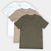 Kit Camiseta Hering C/ 3 Peças Masculina Kit Camiseta Hering C/ 3 Peças Masculina