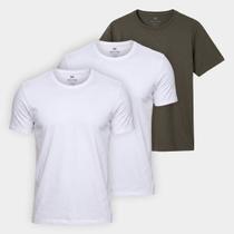 Kit Camiseta Hering Slim C/ 3 Masculina