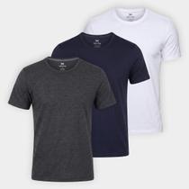 Kit Camiseta Hering Slim C/ 3 Masculina