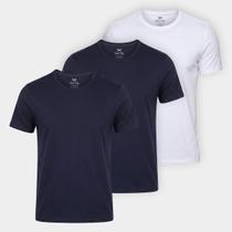 Kit Camiseta Hering Slim C/ 3 Masculina