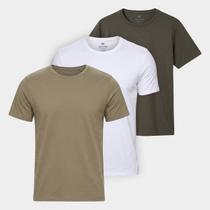 Kit Camiseta Hering Slim C/ 3 Masculina