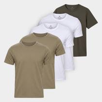 Kit Camiseta Hering Slim C/ 5 Masculina Kit Camiseta Hering Slim C/ 5 Masculina