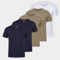 Kit Camiseta Hering Slim C/ 5 Masculina Kit Camiseta Hering Slim C/ 5 Masculina