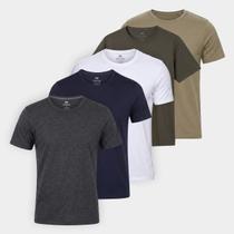 Kit Camiseta Hering Slim C/ 5 Masculina Kit Camiseta Hering Slim C/ 5 Masculina