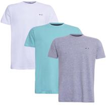 Kit Camiseta Industrie Básica Bordada França Algodão Premium Masculina 3 peças Cores Kit Camiseta Industrie Básica Bordada França Algodão Premium Masculina 3 peças Cores