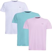 Kit Camiseta Industrie Básica Bordada França Algodão Premium Masculina 3 peças Cores Kit Camiseta Industrie Básica Bordada França Algodão Premium Masculina 3 peças Cores