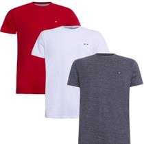 Kit Camiseta Industrie Básica Bordada França Algodão Premium Masculina 3 peças Cores Kit Camiseta Industrie Básica Bordada França Algodão Premium Masculina 3 peças Cores