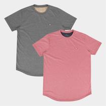 Kit Camiseta Industrie Itália Alongada Masculina - 2 Peças Kit Camiseta Industrie Itália Alongada Masculina - 2 Peças