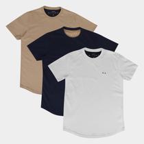 Kit Camiseta Industrie Itália Alongada Masculina - 2 Peças