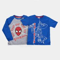 Kit Camiseta Infantil Marvel Spider Man 2 Peças