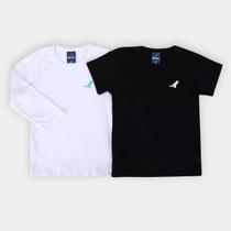 Kit Camiseta Infantil Rei Rex Básica Menino - 2 Peças