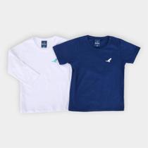 Kit Camiseta Infantil Rei Rex Básica Menino - 2 Peças