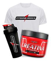 Kit Camiseta Integralmedica Creatina Coqueteleira Dry Fit - Kit Camiseta Integralmedica Creatina Coqueteleira Dry Fit -