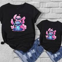 Kit Camiseta Mãe e Filha Lilo juntas até no Look Preta Kit Camiseta Mãe e Filha Lilo juntas até no Look Preta