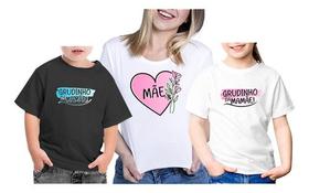 Kit Camiseta Mãe E Filho Grudinho Da Mãe Branca E Preta Kit Camiseta Mãe E Filho Grudinho Da Mãe Branca E Preta