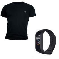 Kit Camiseta Masculina Camisas 100% Algodão Slim Basicas + Relógio