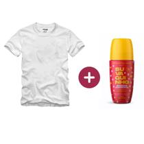 Kit Camiseta Masculina Lisa Slim + Desodorante Roll-on 85ml