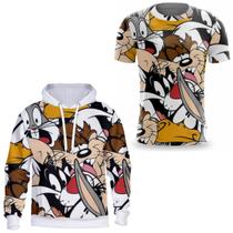 Kit Camiseta Masculina Loney Moletom Blusa de Frio Estampado Personagem