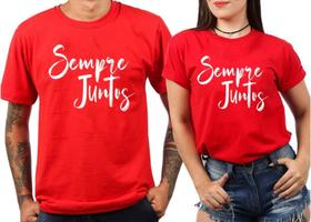 Kit Camiseta Natal Casal Namorados Amigos Sempre Juntos 2 Un