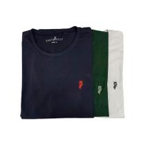 Kit camiseta P - azul marinho/verde/branca