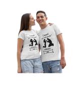 Kit Camiseta Personalizada Casal Que Hora Junto Permanece Junto - Tecido 100% Poliéster Kit Camiseta Personalizada Casal Que Hora Junto Permanece Junto - Tecido 100% Poliéster