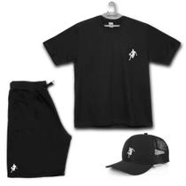 Kit Camiseta Plus Size Bermuda e Boné Dibre Basquete