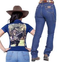 Kit Camiseta Polo Muladeiros + Calça Carpinteira Feminina Kit Camiseta Polo Muladeiros + Calça Carpinteira Feminina