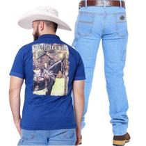 Kit Camiseta Polo Muladeiros + Calça Carpinteira Masculina Kit Camiseta Polo Muladeiros + Calça Carpinteira Masculina