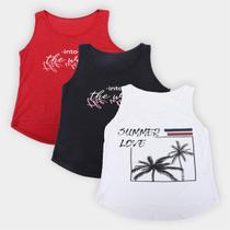 Kit Camiseta Regata Estilo Do Corpo Fit C/3 Feminina