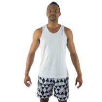 Kit Camiseta Regata + Short Tactel Masculino Estampado Verão