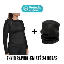 Kit Camiseta Segunda Pele e Touca Gola Frio