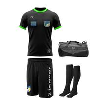 Kit Camiseta Short Meiao Porta Chuteira Arbitragem Futebol Kit Camiseta Short Meiao Porta Chuteira Arbitragem Futebol