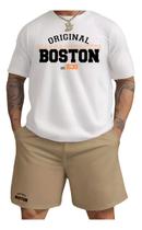 Kit Camiseta + Short Moletom Conjunto Boston 30.1