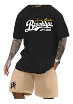 Kit Camiseta + Short Moletom Conjunto Luken Brooklyn