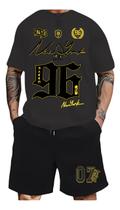 Kit Camiseta + Short Moletom Conjunto Luken New york 96 - Luken Lk