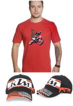 Kit camiseta t shirt moto + bone moto gp ref.rp01