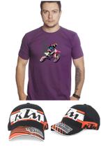 Kit camiseta t shirt moto + bone moto gp ref.rp01