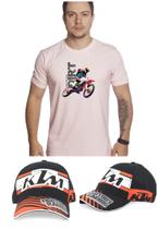 Kit camiseta t shirt moto + bone moto gp ref.rp01