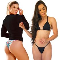 Kit Camiseta Térmica Segunda Pele Feminina Biquini Fio Dental Cortininha Fiozinho Cavado Sensual Sem Bojo Modelo Alcinha Conjunto Moda Praia Blusa Kit Camiseta Térmica Segunda Pele Feminina Biquini Fio Dental Cortininha Fiozinho Cavado Sensual Sem Bojo Modelo Alcinha Conjunto Moda Praia Blusa