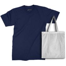 Kit Camiseta Unissex Lisa e Eco Bag Bolsa Ecológica Grande 100% algodão - Rec Store