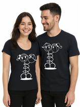 Kit Camisetas Casal Namorados Amarradinhos Com Sacolinha de Presente