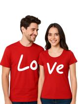 Kit Camisetas Casal Namorados Estampa Love