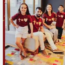 Kit camisetas Cruz igual amor Adultas e Crianças Kit camisetas Cruz igual amor Adultas e Crianças