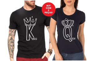 Kit Camisetas De Namorados Rei E Rainha 2 Peças - MARIA MOCINHA