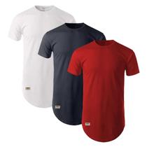 Kit Camisetas Longline Corte Alongado Marca DNV
