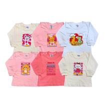 Kit Camisetas Manga Longa Para Bebê 100% Algodão
