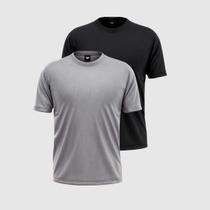Kit Camisetas Masculina 02 Unidades Algodão Básica Gola Redonda Manga Curta