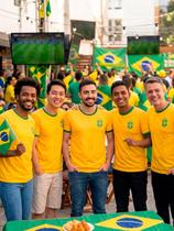 Kit Camisetas Masculina Dry Fit Micro Fibra Copa Brasil Amarela