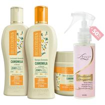 Kit Camomila 1 Shampoo 1 Cond 1 Banho 250ml + Finalizador Obrigatório Lourre 120ml